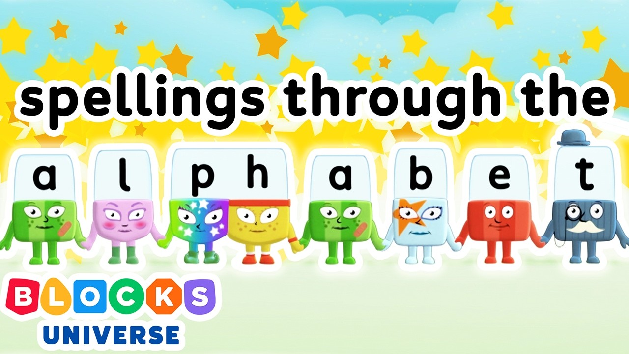 A Simple Spelling Guide from A to Z | Learn to Read and Write Compilation | ABCDE | Alphablocks
