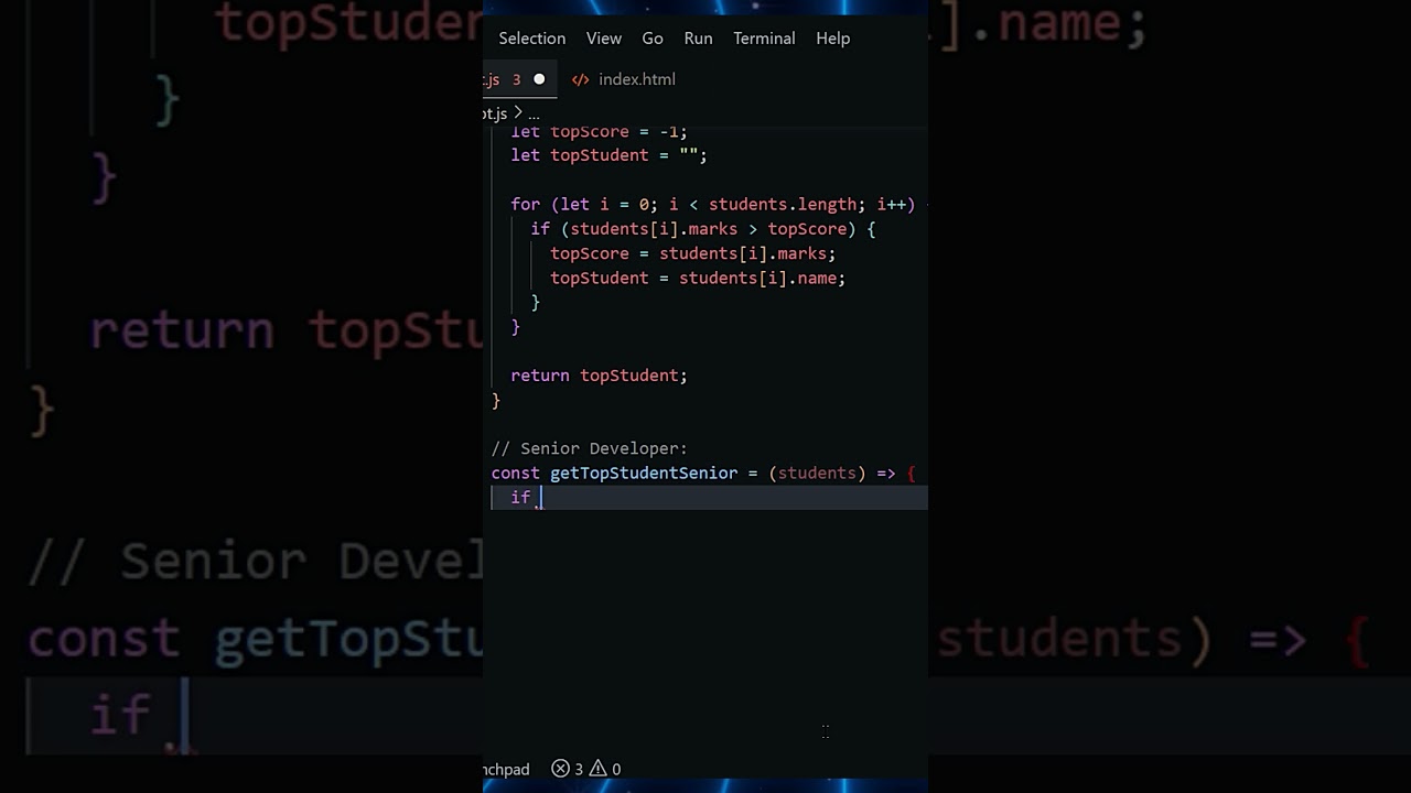 Junior 👶 vs Senior 👴: The Evolution of Code #htmlcss #coding #frontendcourse