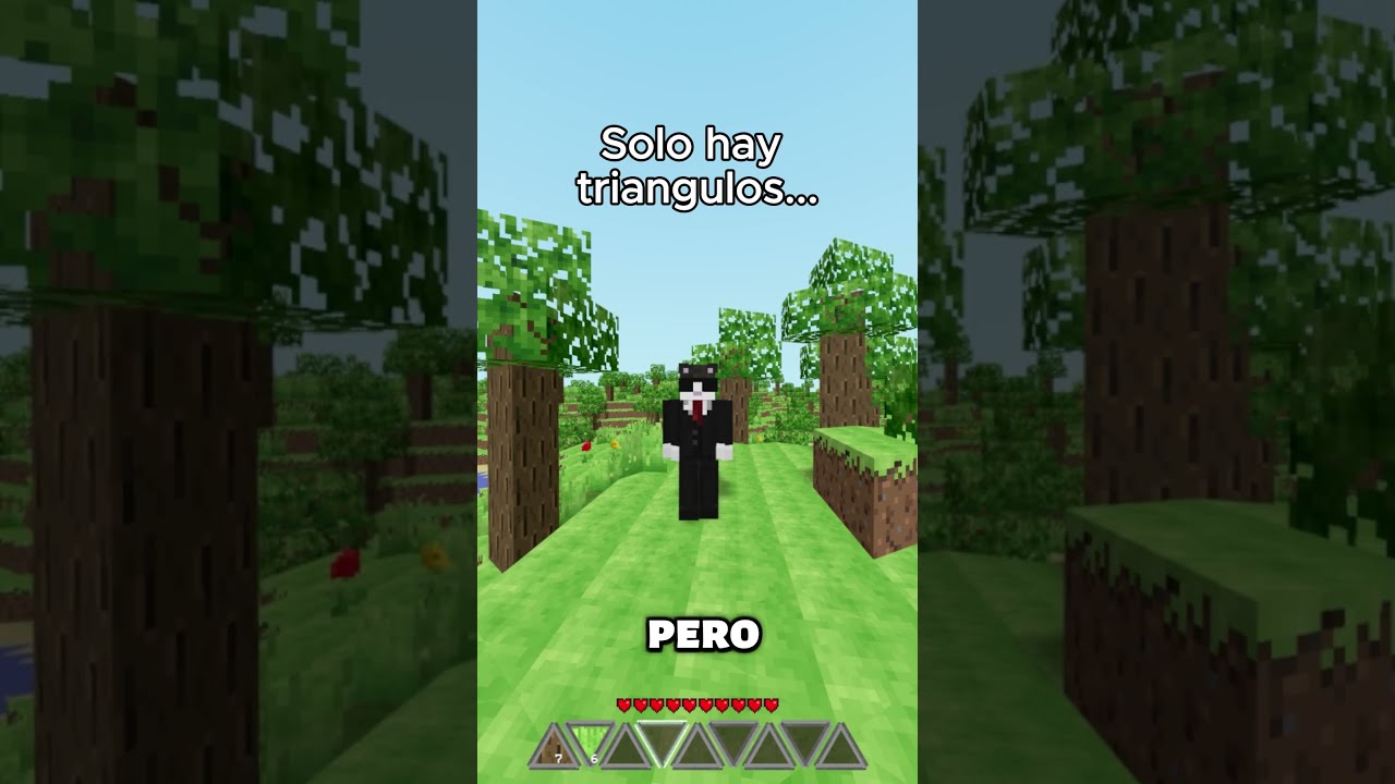 TODO es un TRIÁNGULO en Minecraft #soymanuel #minecraft #shorts