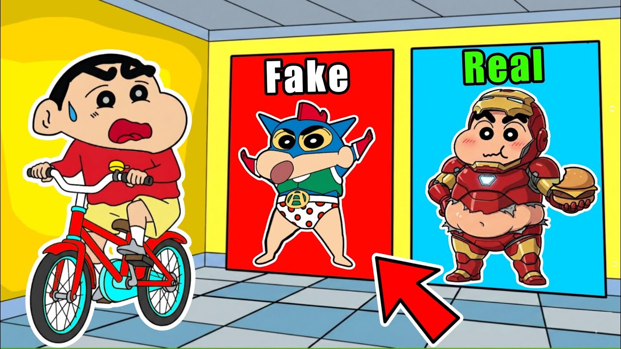 Shinchan & Nobita Play Choose Your Superhero 😱😱 | Shinchan And Nobita Game | Funny Game |