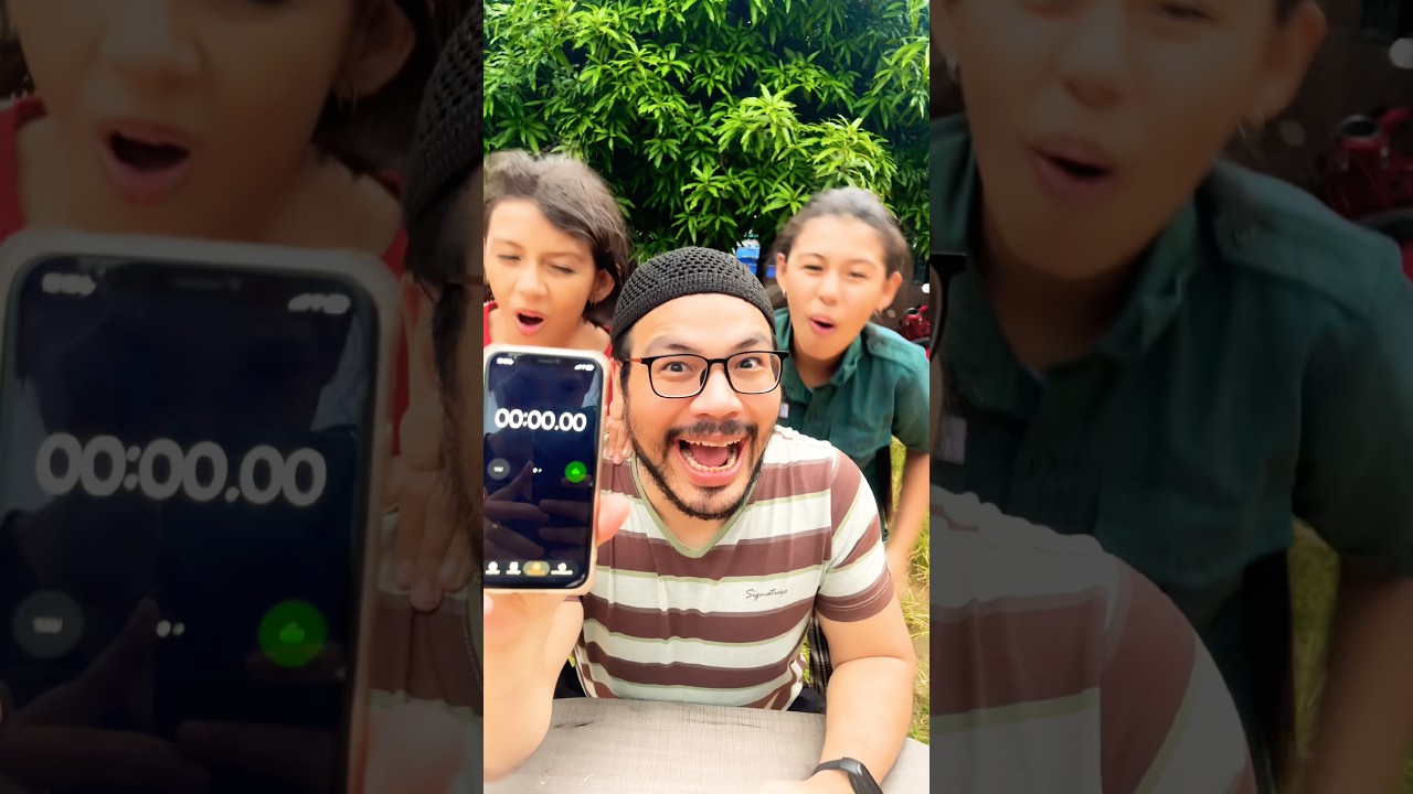 แข่งกดหยุดเวลา Daddy vs Daughter ! #funny #comedy #drama #humor #memes #youtube #shorts #minmayang