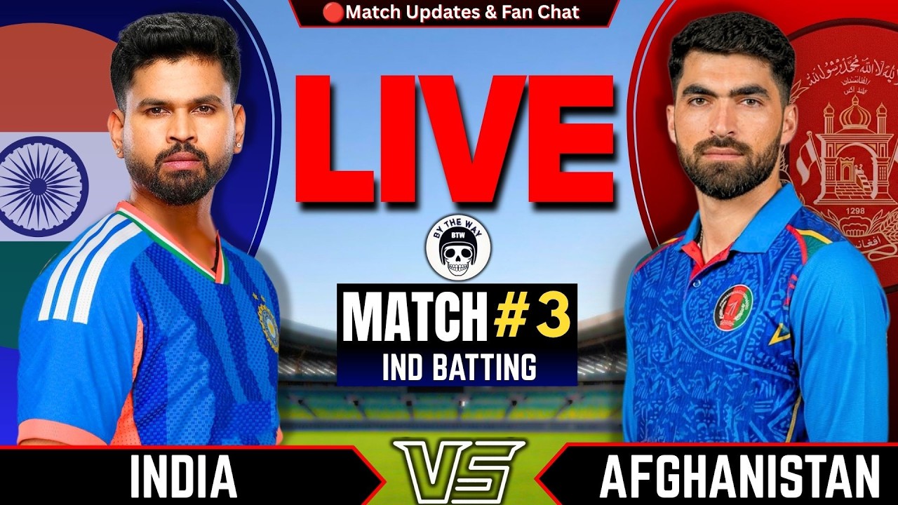 🔴Live: India vs Afghanistan, 3rd T20 | Live Cricket Score & Commentary | IND vs AFG Fan Chat