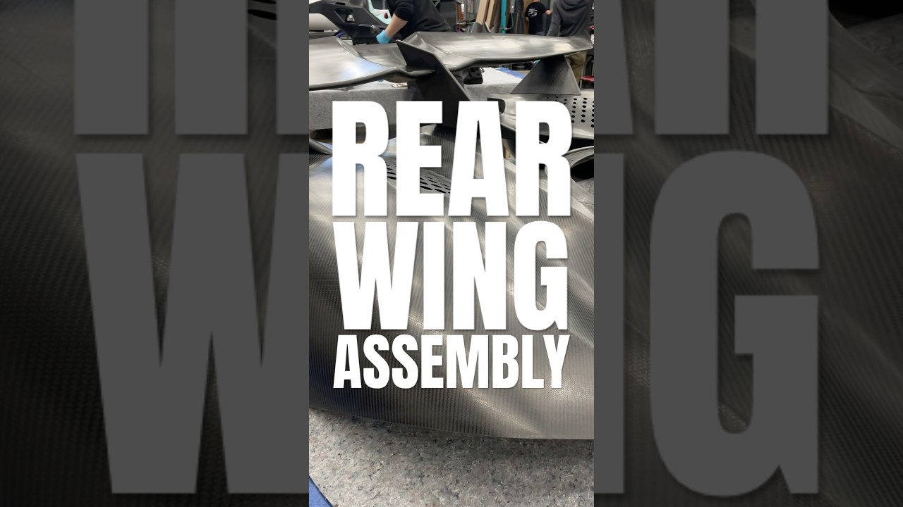 REAR WING ASSEMBLY #carbonfiber #hypercar #production
