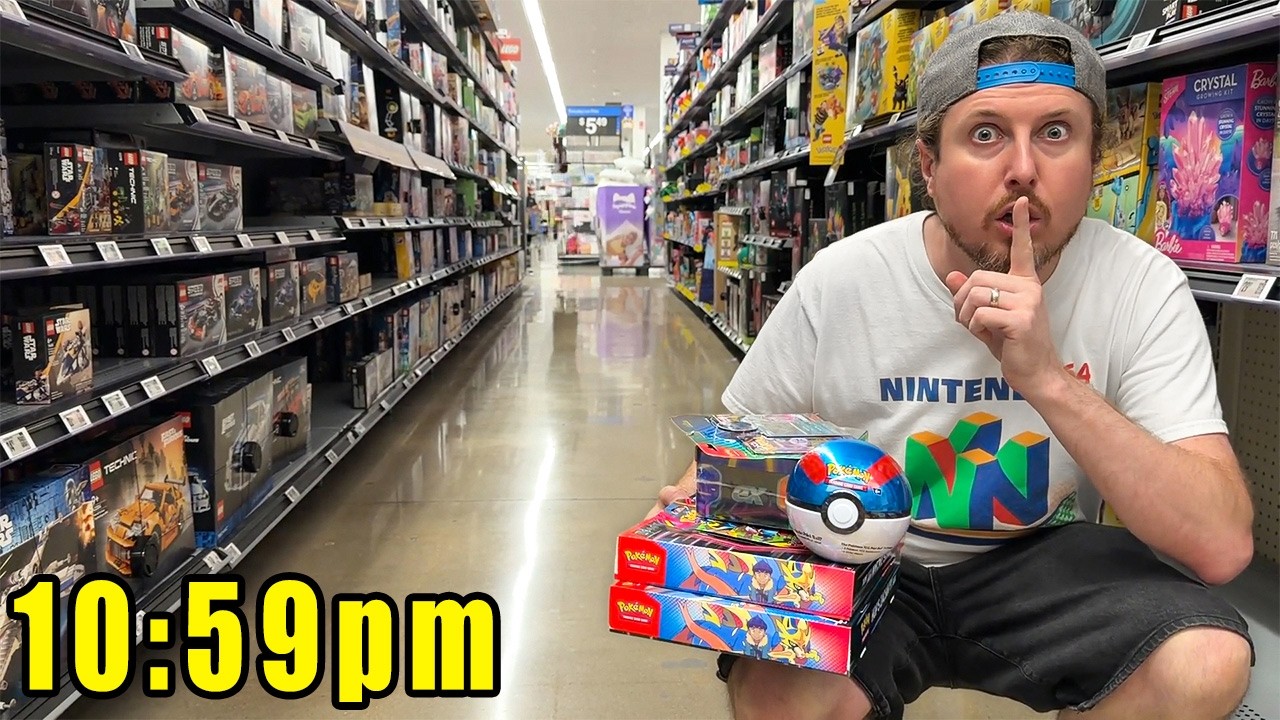 Late Night Pokemon Card Hunting in Walmart! (Lucky Opening)
