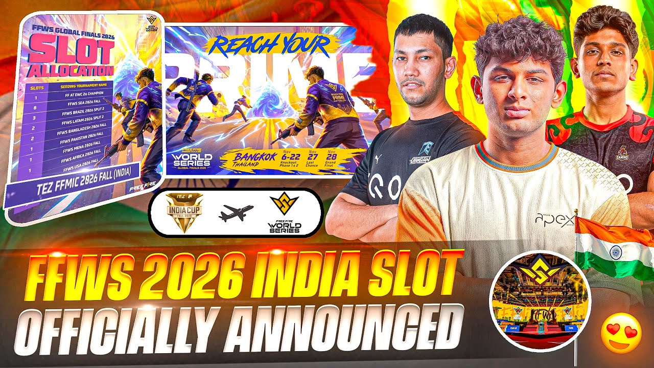FFWS 2026 INDIA SLOT OFFICIALLY CONFIRMED🇮🇳🔥INDIA 3 SLOT IN FREE FIRE WORLD SERIES 2026😱 | FFWS 2026