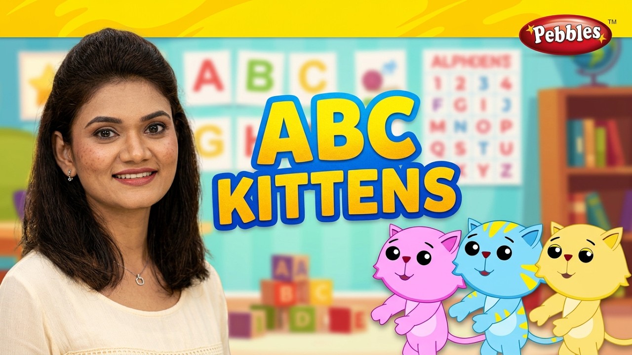 Action Songs 3 Little Kittens I Learn Alphabets Capital and Small Letters I Preschool Video