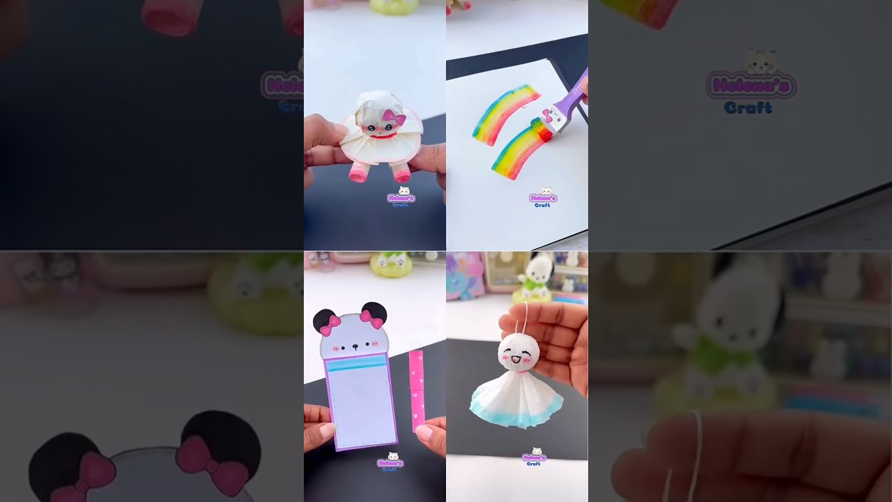 4 Creative Craft Ideas 🤩 #diy #shorts #diyideas #craft #helenascraft