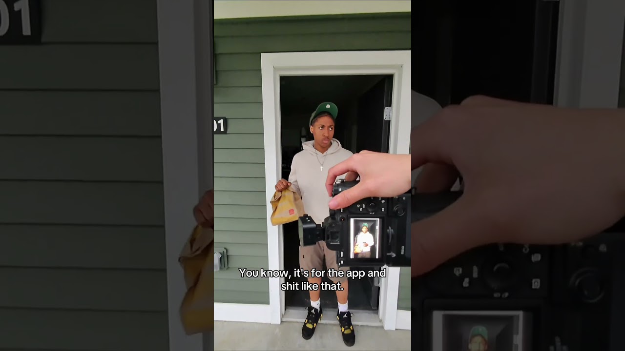 USING A PROFESSIONAL CAMERA FOR DOORDASH😭✅ WHY DID BRO GET SO MAD IM JS DOING MY JOB😭 #photography