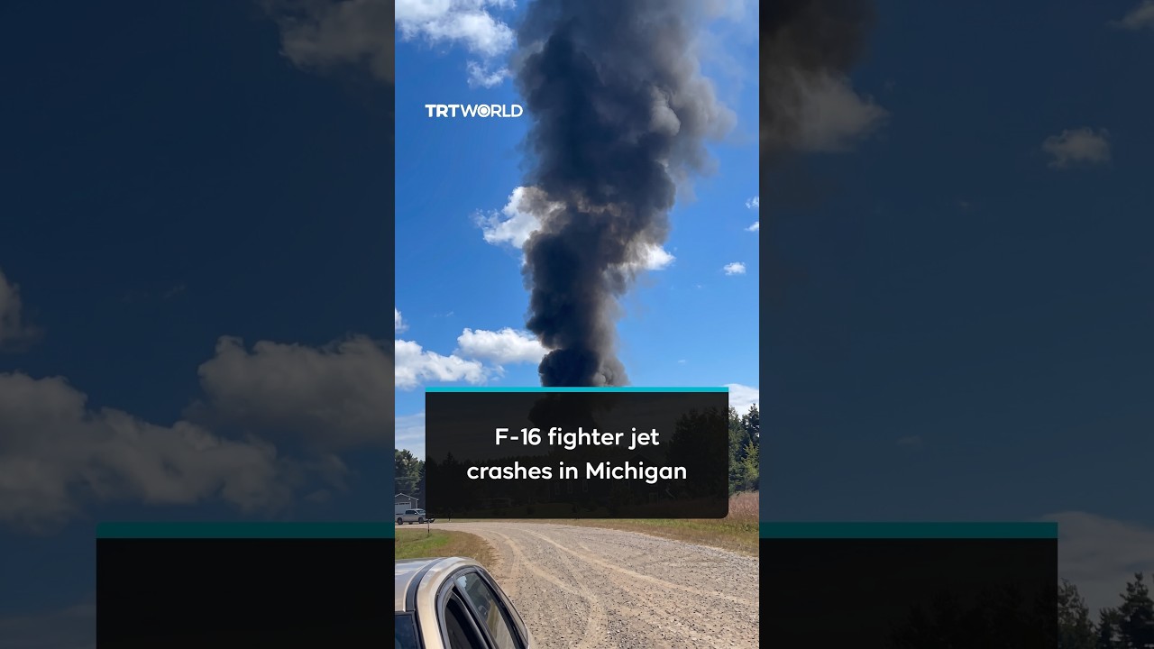 F-16 fighter jet crashes during training mission in Michigan