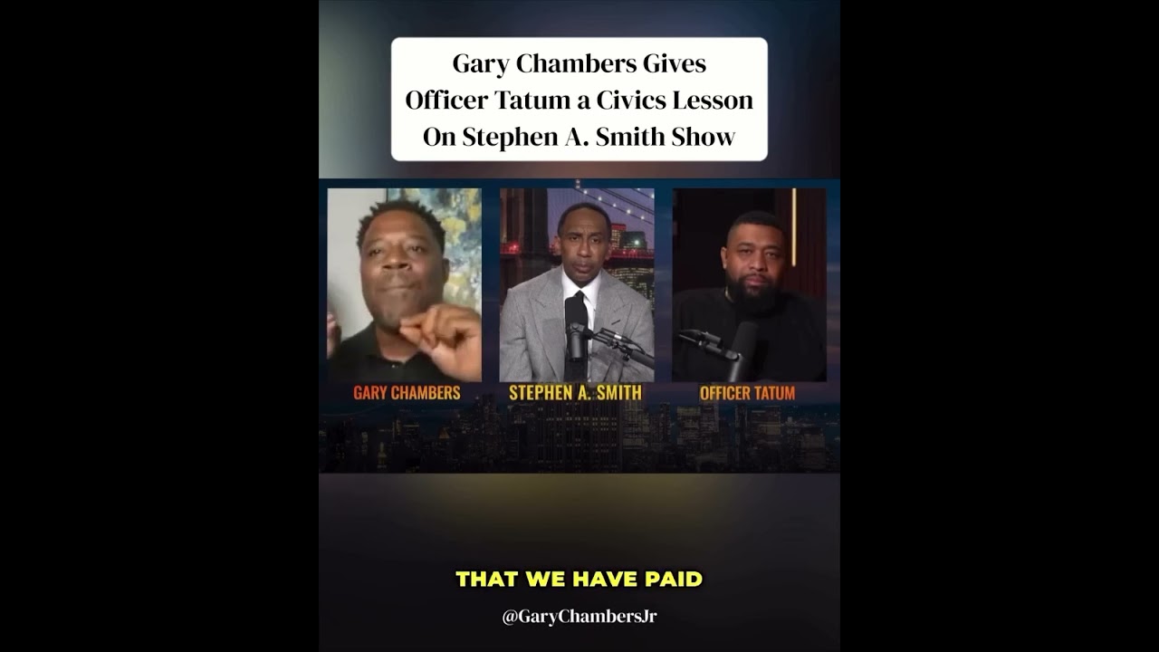 Gary Chambers Shuts Down Officer Tatum's Argument in Viral Debate 🔥🎤 #GaryChambers #OfficerTatum