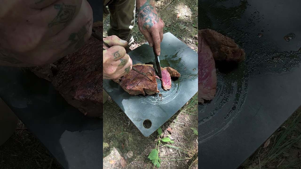 HUGE Steak in the NEW Pathfinder Deep Carbon Steel Skillet!
