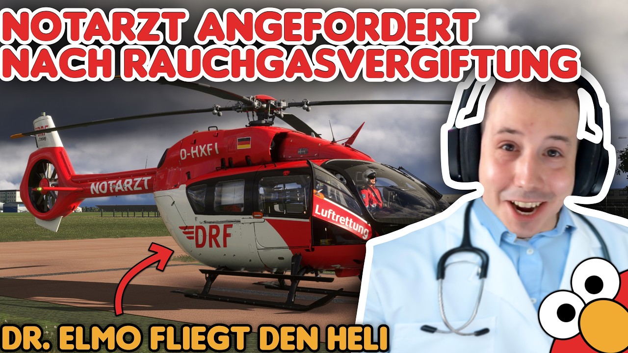 Mit dem Helikopter zu einer RAUCHGASVERGIFTUNG | VATSIM mit LEITSTELLE