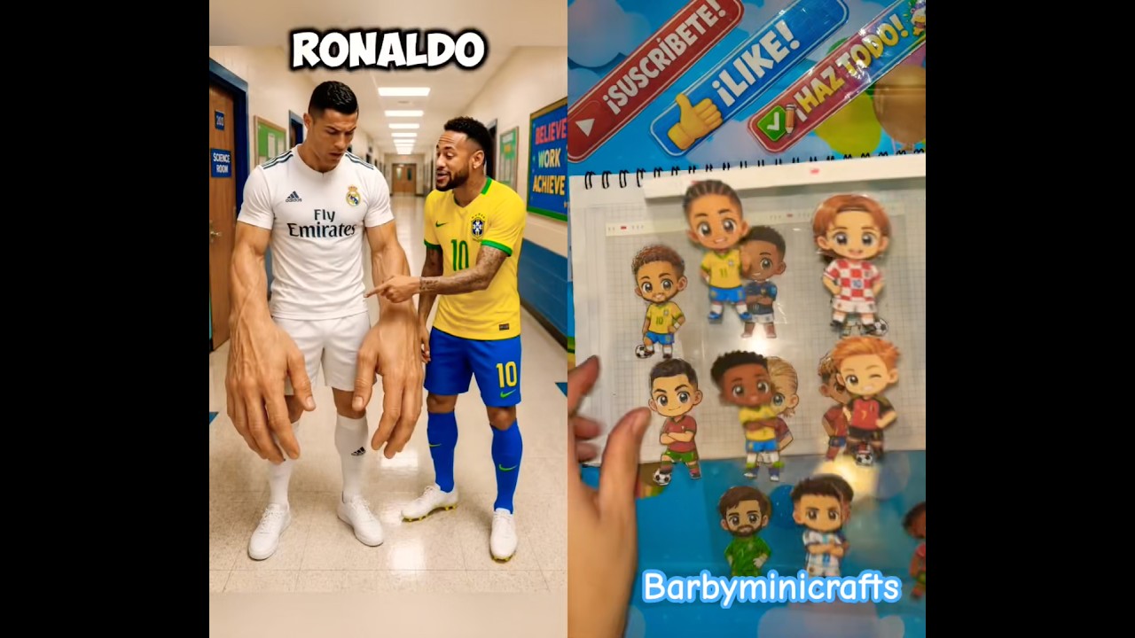 ✋CR7 TIENE MANOS GIGANTES 😱 #craft #viral #shorts #trending #diy #art #futbol  #kpop