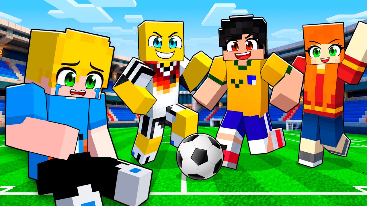 TODO MUNDO virou JOGADOR DE FUTEBOL menos EU no Minecraft!