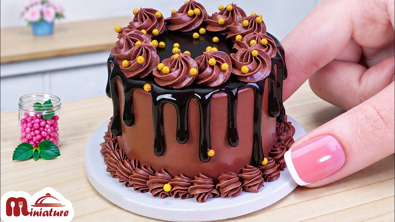 🍫 So Beautiful Mini Chocolate Mocha Drip Cake Decorating Ideas | ASMR Cooking Mini Food