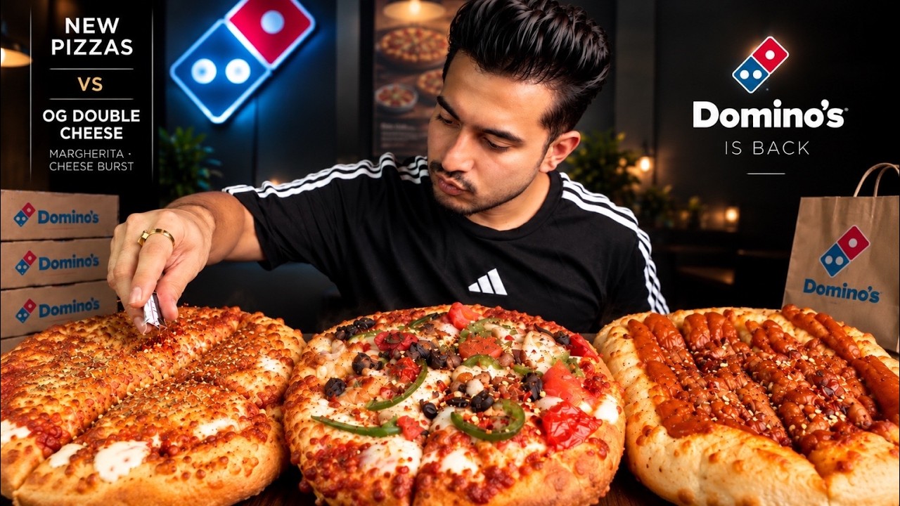 DOMINO'S 2026 NEW PIZZAS vs THE OG DOUBLE CHEESE MARGHERITA CHEESE BURST 🤤 2 IN 1 CHEESE BURST PIZZA