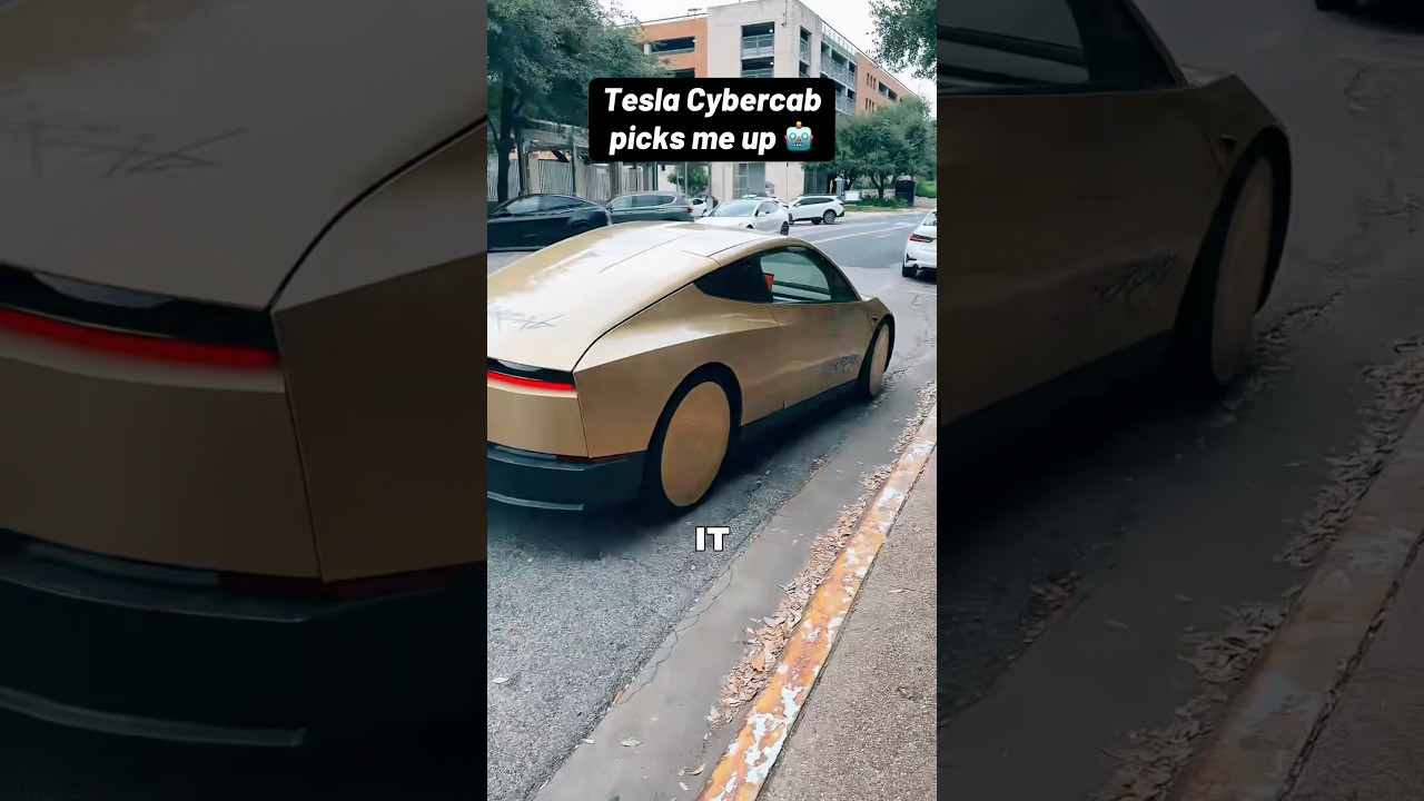 Tesla Cybercab Picks Me Up 👀😳