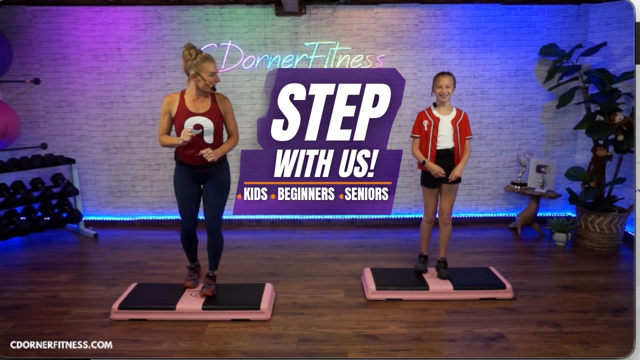 30 Minute Basic Step Aerobics for Kids, Beginners and Seniors | 120 BPM - #556