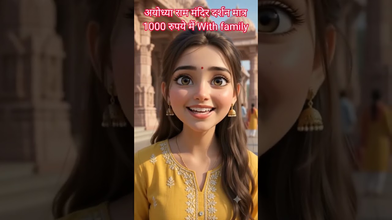 1000 में Ayodhya Ram Mandir + Hanuman Garhi Darshan 🚩 | Family Trip #Shorts #information #ai