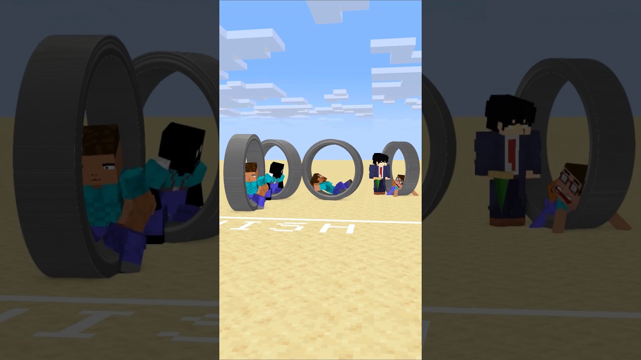 Herobrine And Friends Impossible Race #friendship #shorts #trending #anime