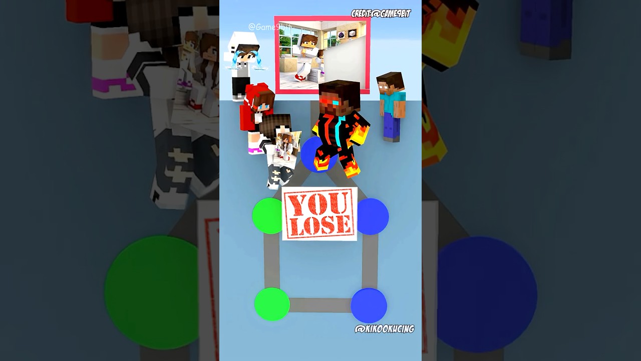 Ayo bantu JJ kabur dari Robot Herobrine jahat😱#shorts #minecraft
