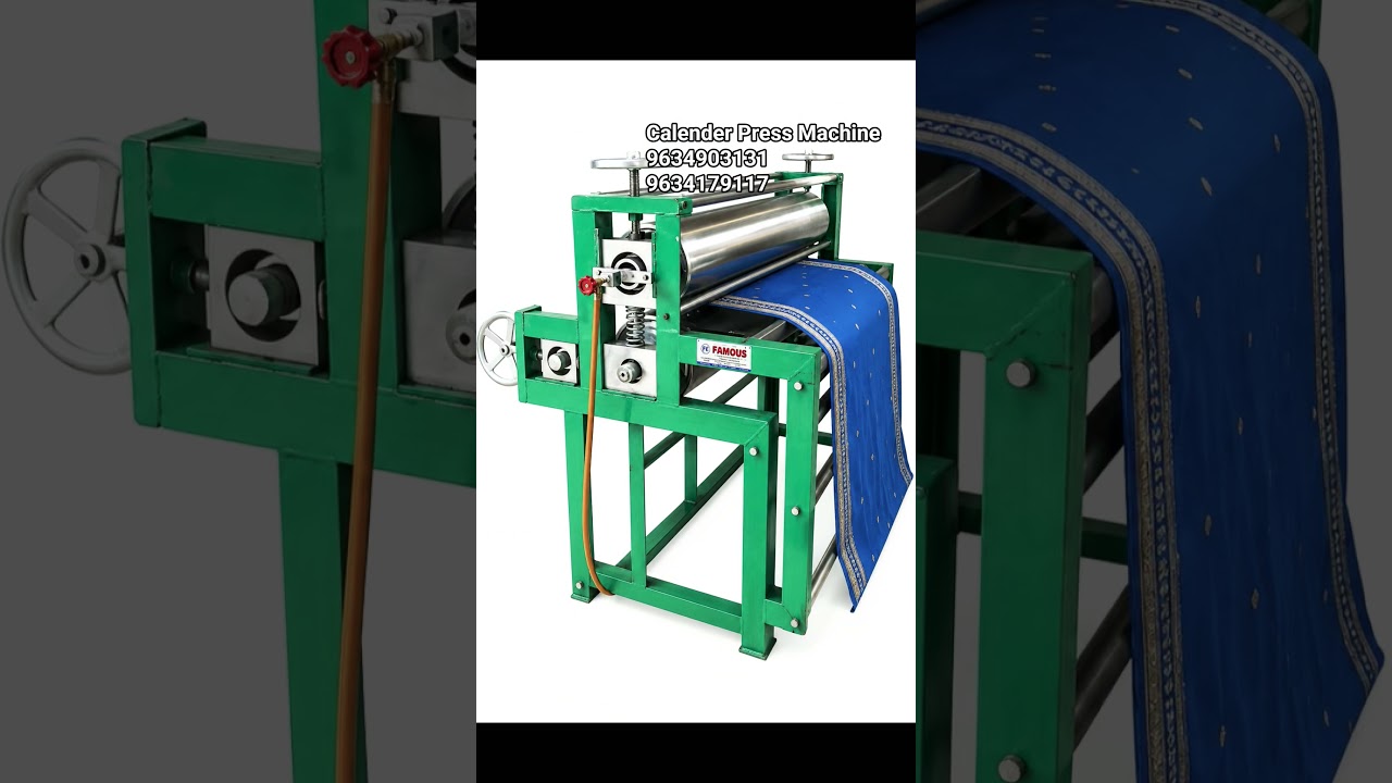 Calender prees machine Febric finishing clothes Kapda textile
