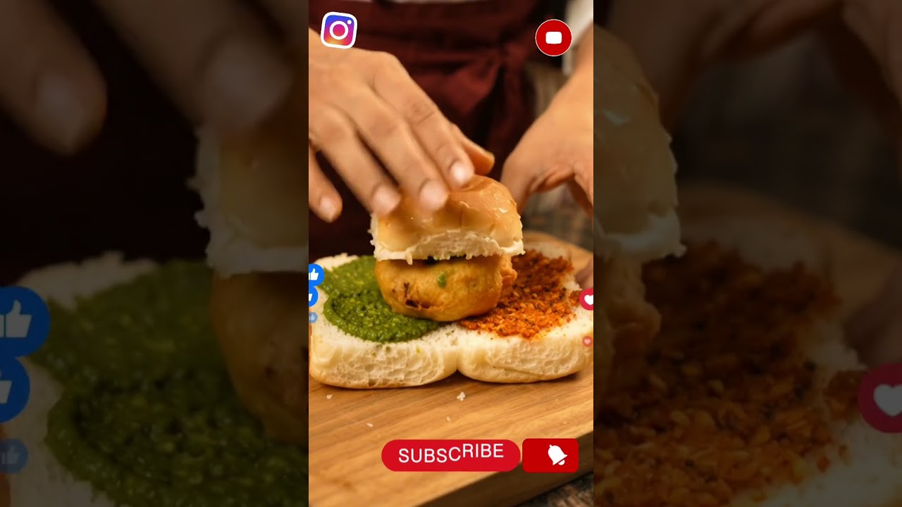 🤤 Vada Pav ASMR 🍳🔥 | Satisfying Indian Cooking #Shorts