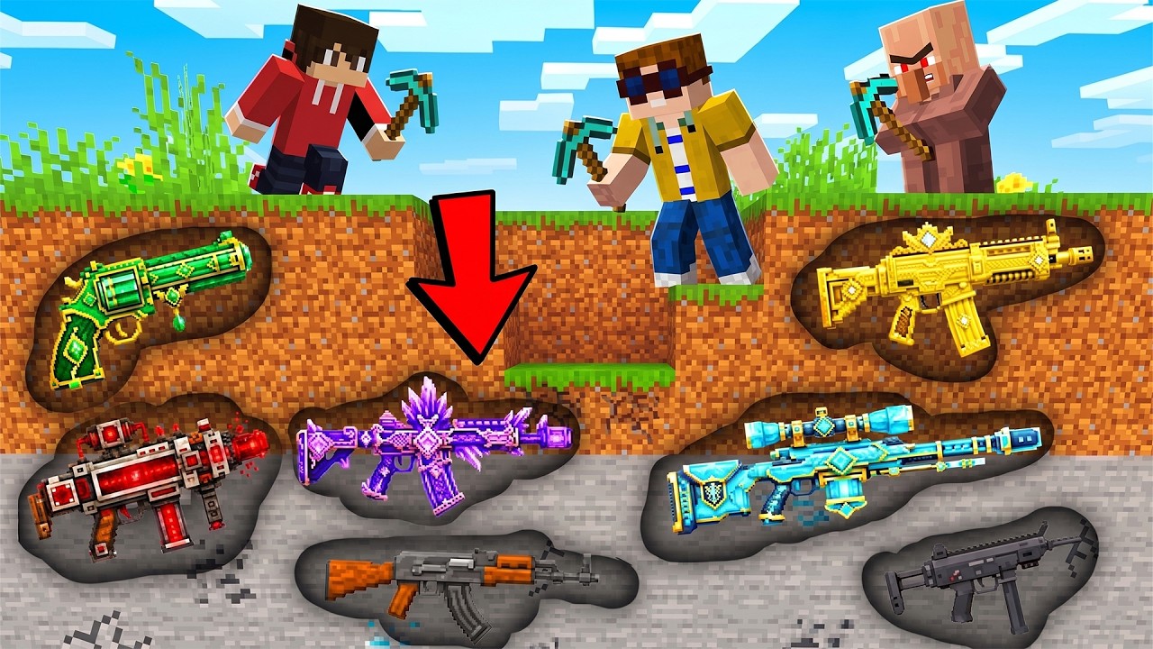 PAT findet OP WAFFEN unter DER ERDE! (Minecraft)