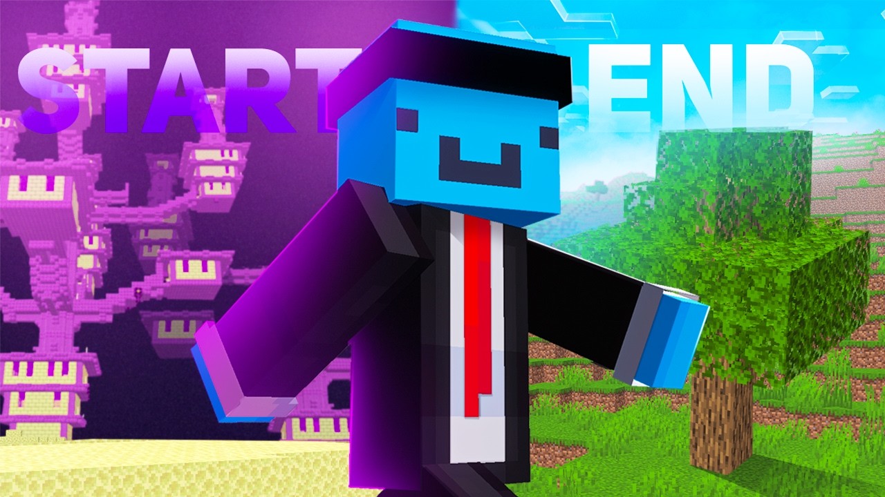 Beating Minecraft but Completely Backwards...