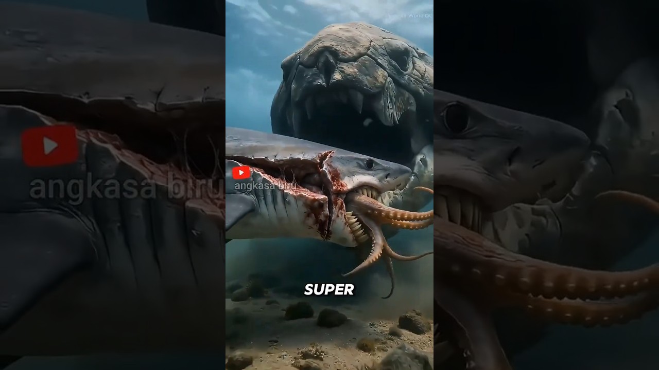 Ikan Kepala Baja Pemotong Daging Hiu! Part 3 #ikanpurba #dunkleosteus #shorts