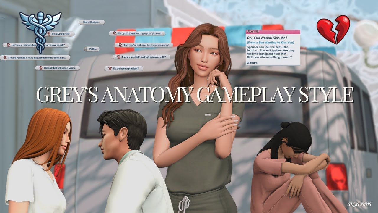 HOW TO HAVE GREY'S ANATOMY STYLE GAMEPLAY | Medical Careers, Mods, CC, Lots & More | The Sims 4