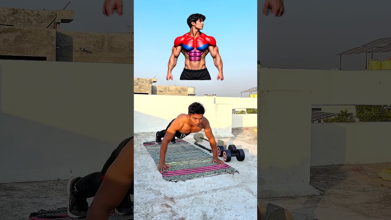 Push Ups for Chest & Triceps 💪 #pushups #chestworkout #triceps #shorts #trendingshorts #viralshort