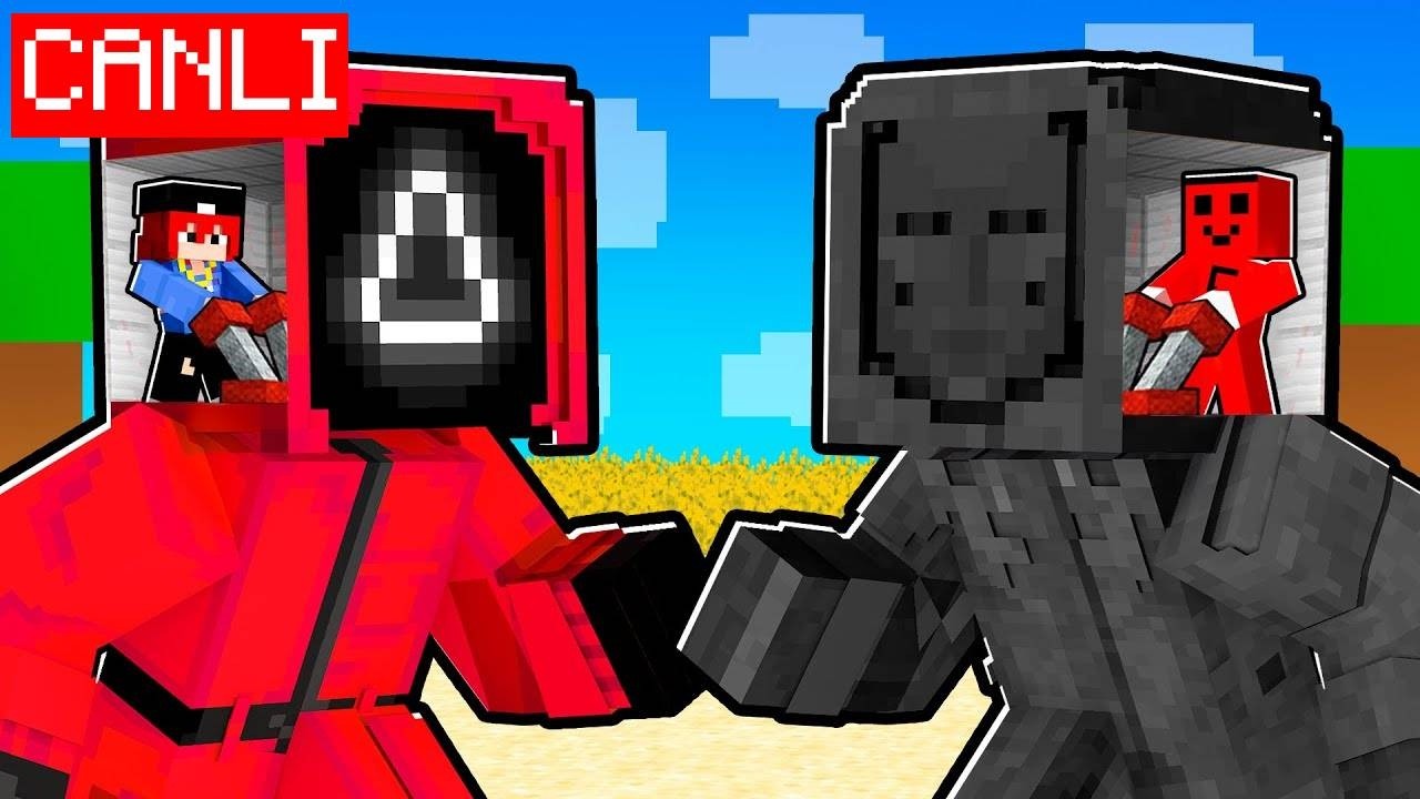 FRONTMAN ve SQUID GAME ASKERLERİNİN ZİHNİNİ KONTROL EDİYORUM !! - MINECRAFT [ CANLI YAYIN ]