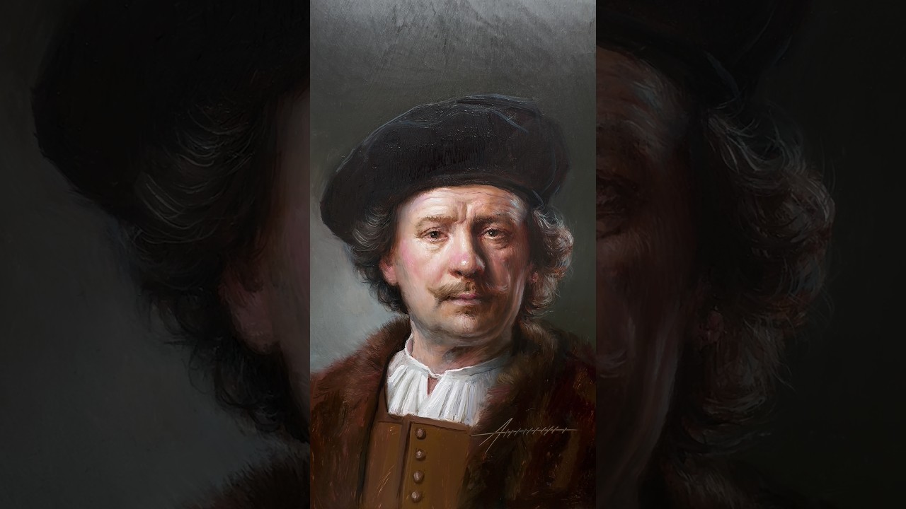 Портрет в стиле Рембрандта #art #искусство #живопись