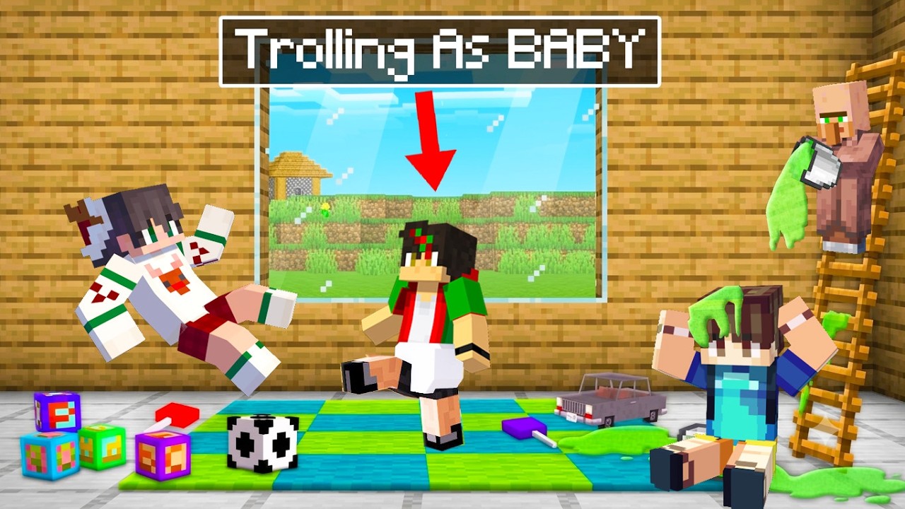I Fooled My Friends As A baby in Minecraft