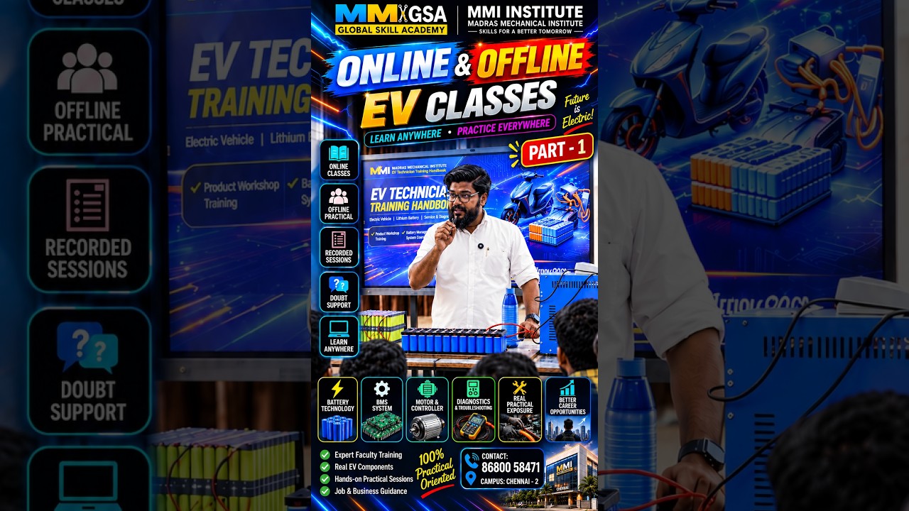 🔥 சாதாரண Class இல்ல… இது EV Technician Master Class! | MMI Institute 🌟