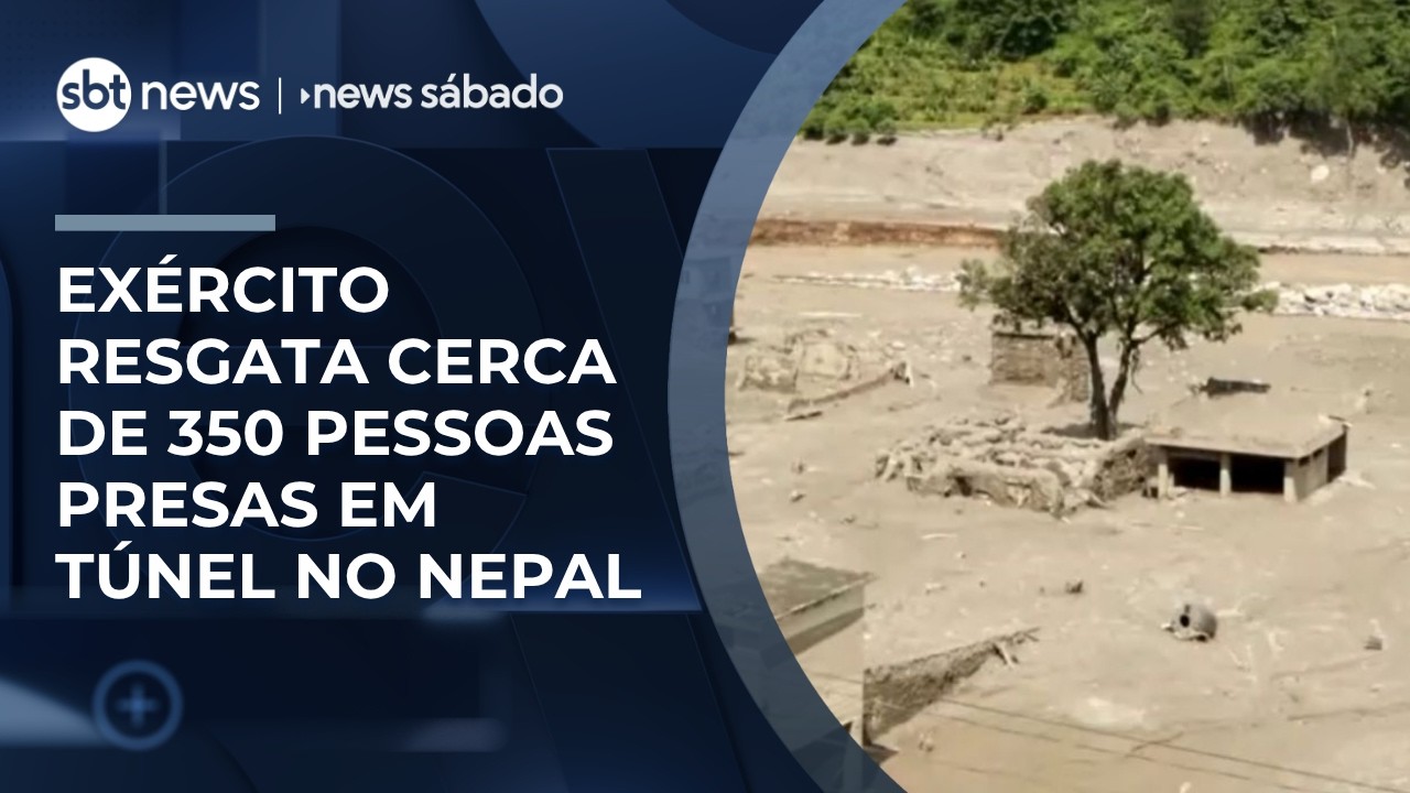 Exército resgata cerca de 350 pessoas presas em túnel no Nepal | #NewsSábado