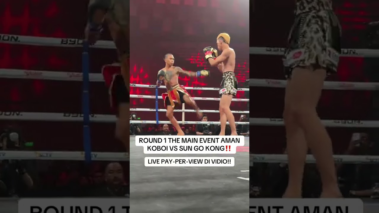 sun gokong vs aman Koboy 🔥🔥☠️.        #boxing #fight #muaythai #viral #mma