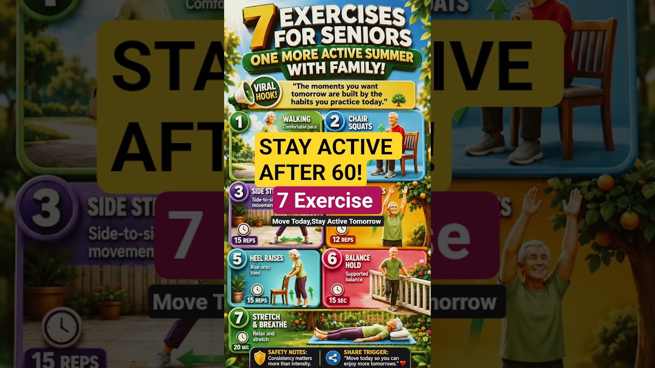 7 Easy Senior Exercises for Better Balance & Mobility | Feel Stronger Every Day!