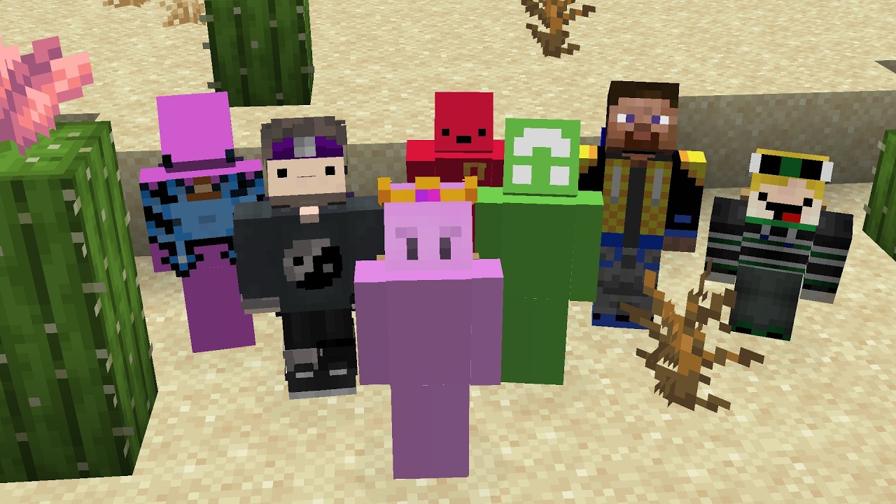 7 YouTubers beat Minecraft in a Desert ONLY World