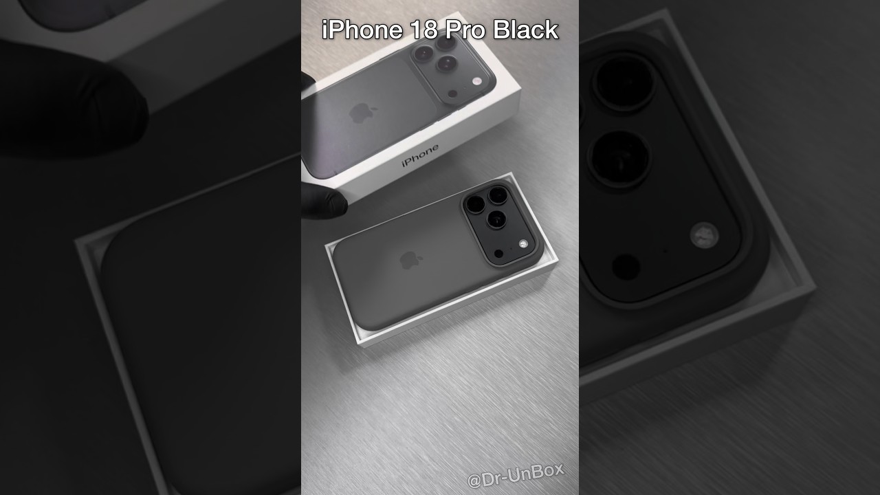 iPhone 18 Pro Unboxing Black Color with Silicone Case✨ #shorts #trending #iphone #iphone18pro #ios