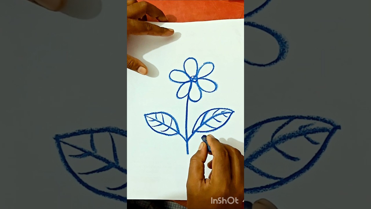 Flower drawing from Number 6 #art #drawing #howto #easydrawing #viral #youtubeshorts