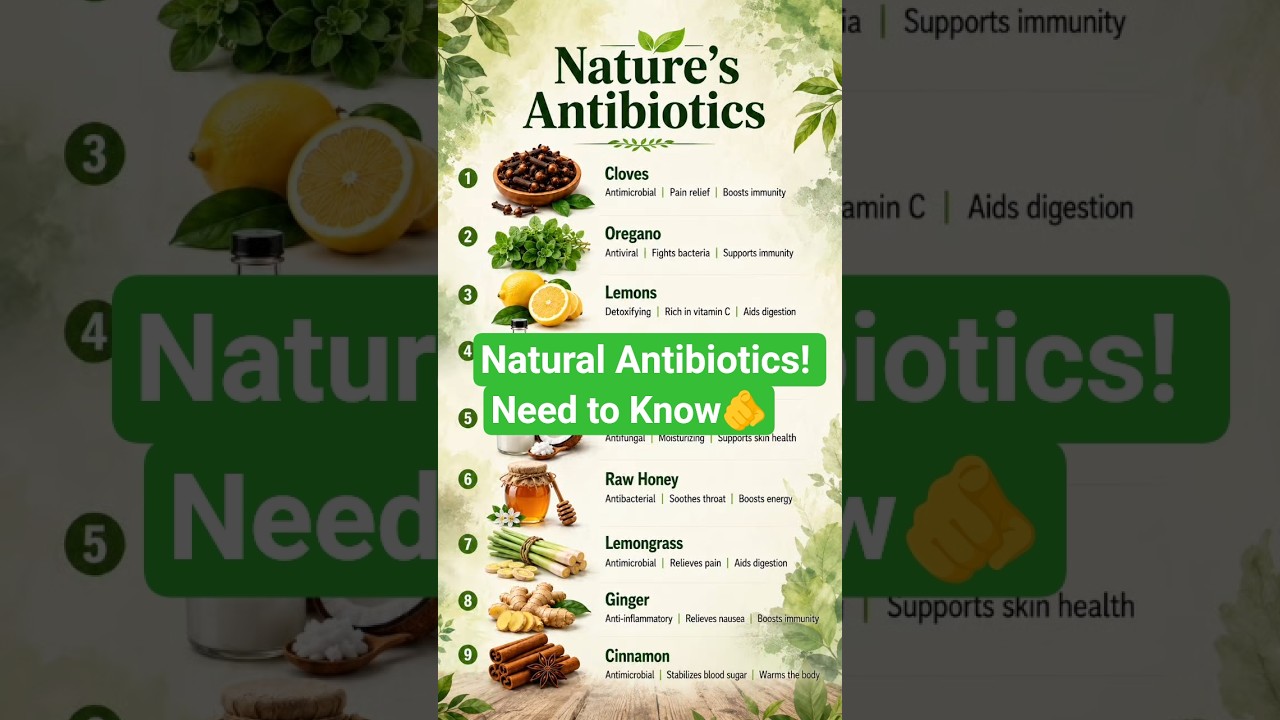 🌿 9 Natural Antibiotics That May Boost Your Health!