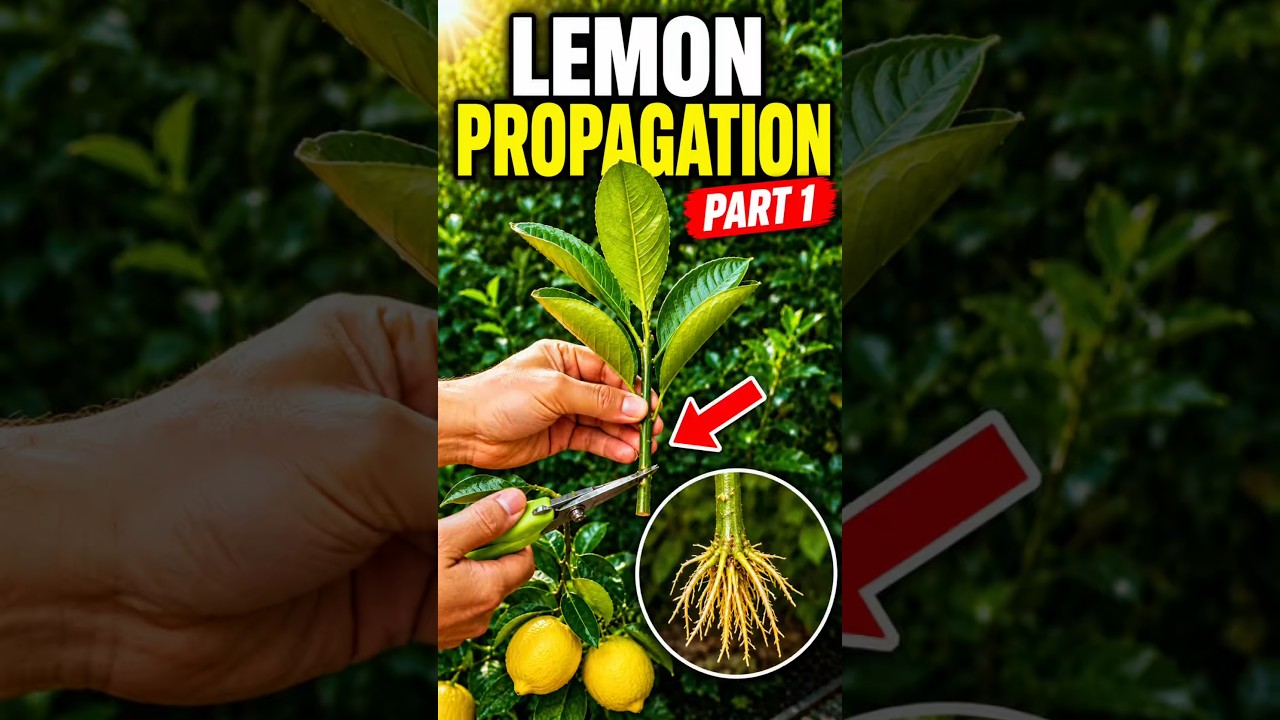 🍋 Lemon Cutting Propagation Trick #shorts #gardening #lemon