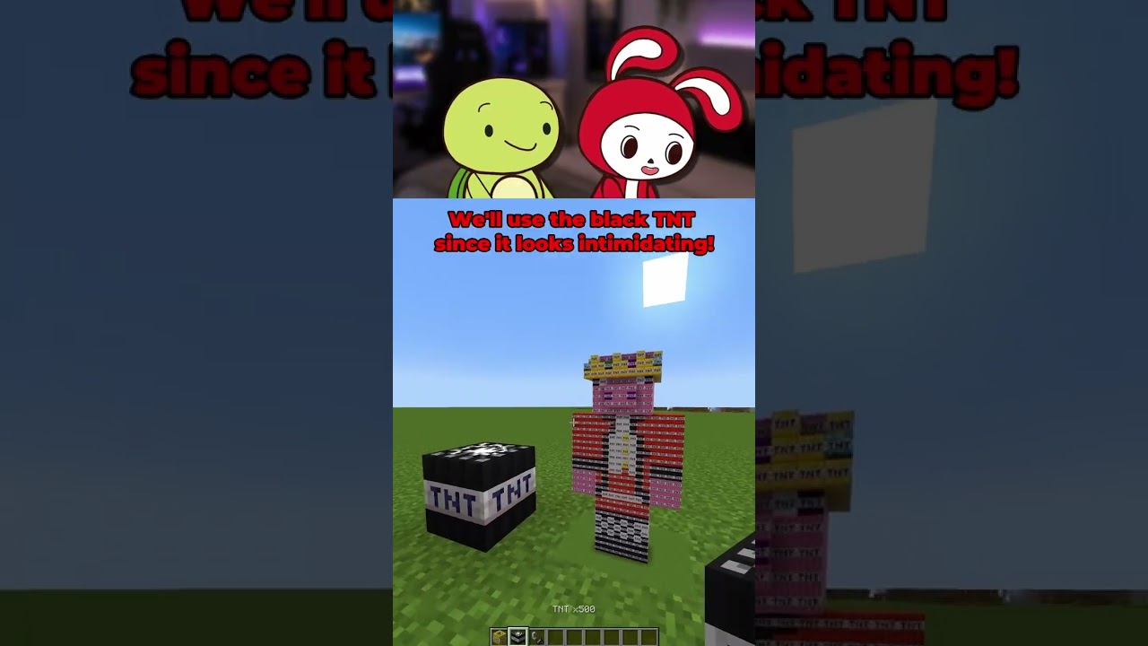 Tnt test with Mikey and JJ! #minecraft