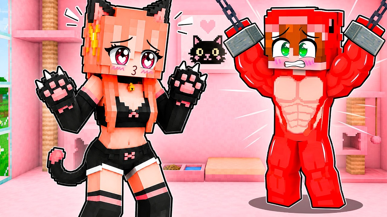 Una CHICA GATO me SECUESTRÓ en Minecraft!