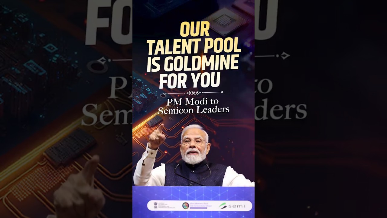 "The Indian talent pool is a gold mine for you all," PM Modi to Semicon leaders | #shorts