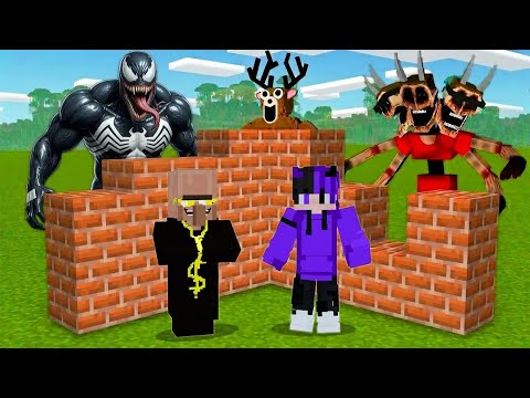 We Build to Survive the Famous Monsters in Minecraft..