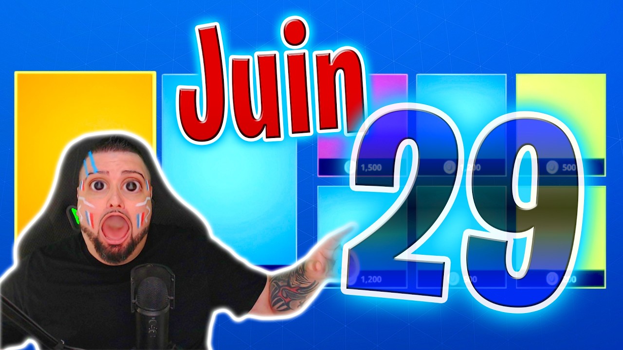 BOUTIQUE FORTNITE D’AUJOURD’HUI (29 juin 2026) 💙🥳 (Boutique du jour)