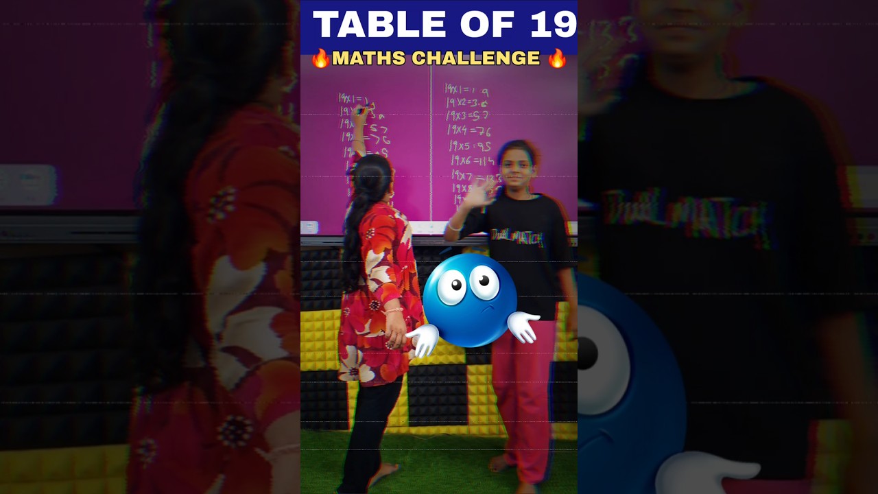 Easy Table trick of 19 | Maths Challenge #ytshorts #shortvideo #trending #viral